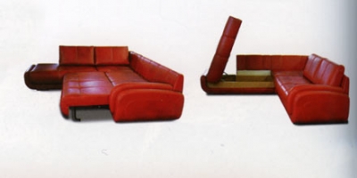 Угловой диван красный «Европа» (фабрика Аллегро Классика)